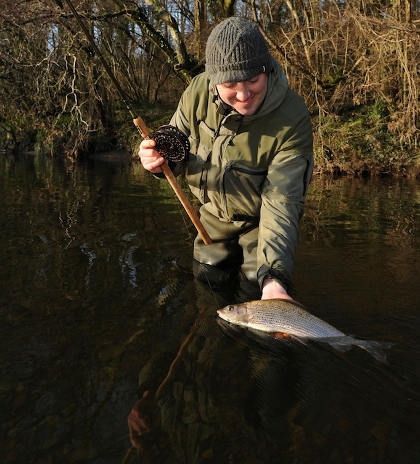 A fine grayling from the Irfon