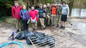 Volunteers from Wye Canoes with their haul.