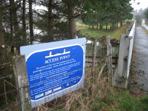The access point at Llangurig on the upper Wye, established by the Foundation with Splash funding.