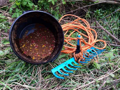 Rakes are very useful kit when fishing small stillwaters - and don't think that the splash will necessarily spook fish!