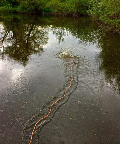 Rakes are very useful kit when fishing small stillwaters - and don't think that the splash will necessarily spook fish!