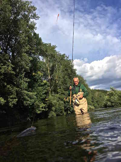 Float fishing for chub