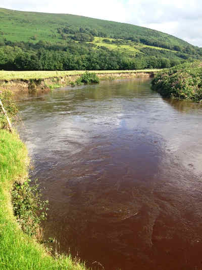 The Loughor in spate