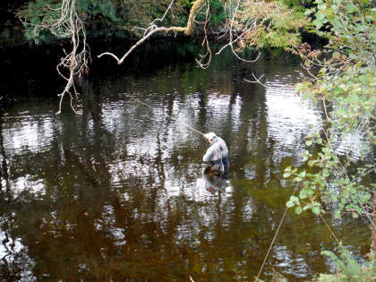 Rob Hughes nymphing at Doldowlod