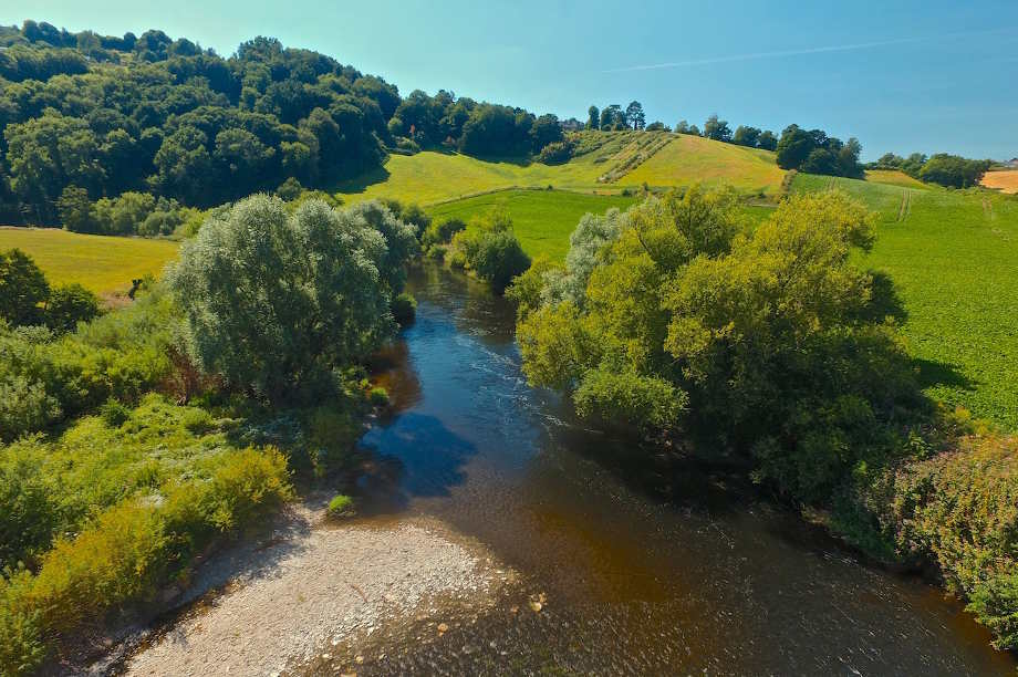 The Wye at Kerne Bridge in August