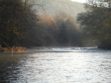 Winter at Cefnllysgwynne on the River Irfon