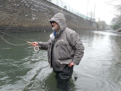 Winter grayling fishing on the Rhymney