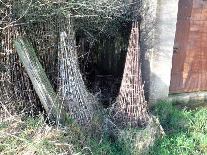 Disused salmon putchers by the estuary