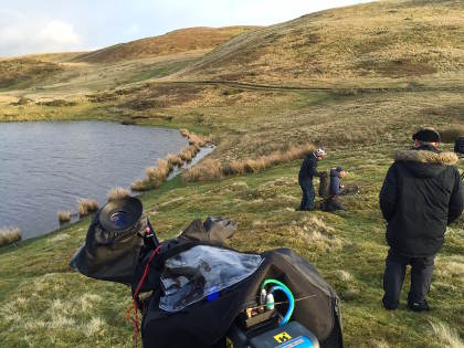 Filming at Pant y Llyn and trying to catch wild carp at 1,400 feet above sea level in Feb!
