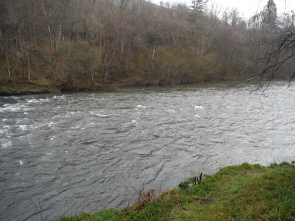 High water on the upper Wye - an all too familiar sight this winter