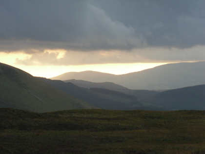 The mountains around Llyn Bugeilyn