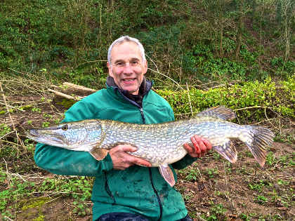 Nigel Botherway with one of his 20lb+ Wye pike