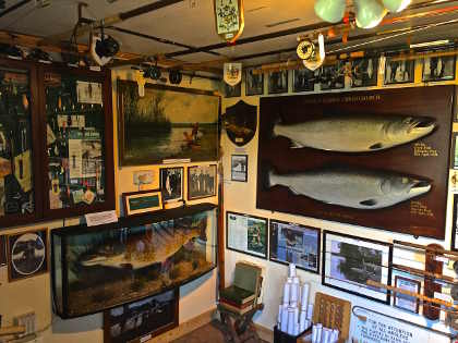 The rod room of the Royalty Fishery on the Hampshire Avon