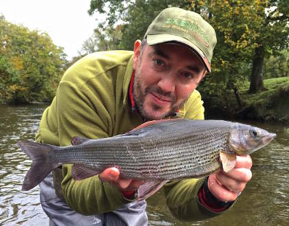 One of several superb grayling Adam had from his annual autumn pilgrimage to the upper Wye