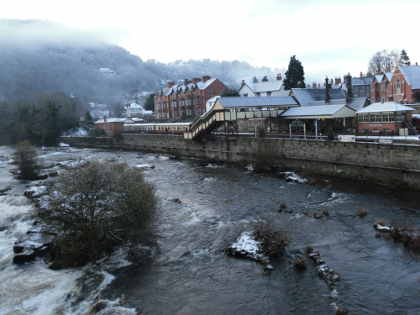 The winter Dee at Llangollen