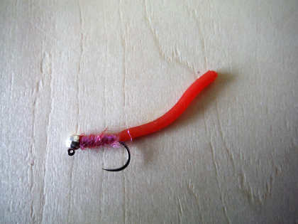 Squirmy Wormy tied on a jig hook
