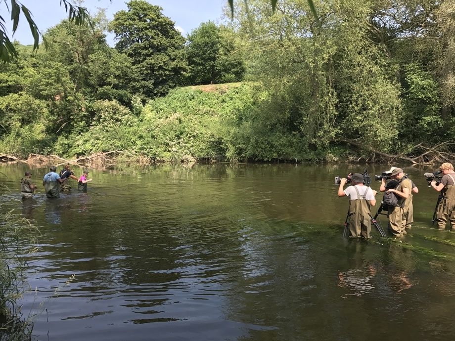 Filming at Sugwas Court for 'The Big Fish Off'.