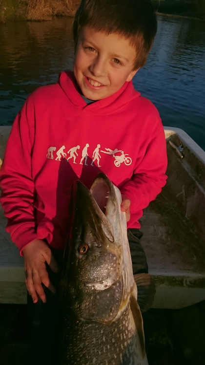 Thomas Macdonald-Ames with his big pike