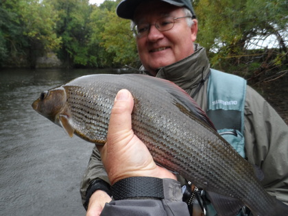 David Burren happy with an Irfon grayling