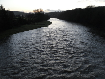 Winter flood at Erwood