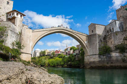 Stari Most - the old bridge repaired, but not the rifts between Yugoslav communities)