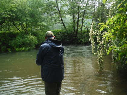 Plenty of water for fishing the Lugg