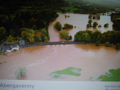 Usk bridge at Abergavenny