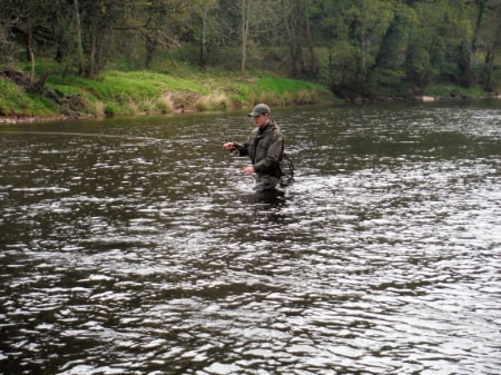 Hugh Young fishing at Ashford House