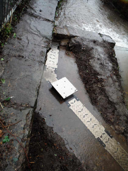 Blakeney weir elver pass showing inspection plates