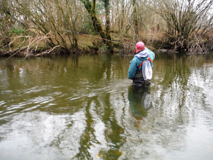 Fishing heavy nymphs on an Irfon pool