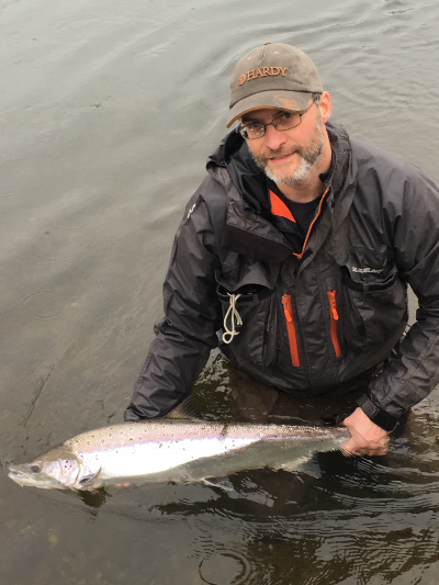 Matt Cooper with his 13 pounder caught on the opening day on Ross Anglers water.