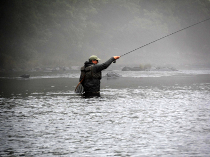 Close nymphing for grayling on the upper Wye.